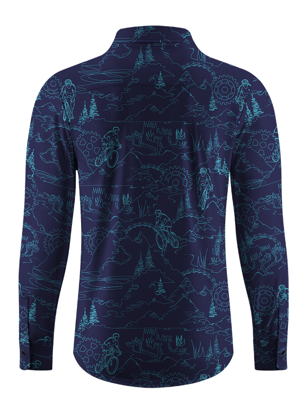 Orionride Line World Men's Stretchy Breathable Long Sleeve Gravel Shirt