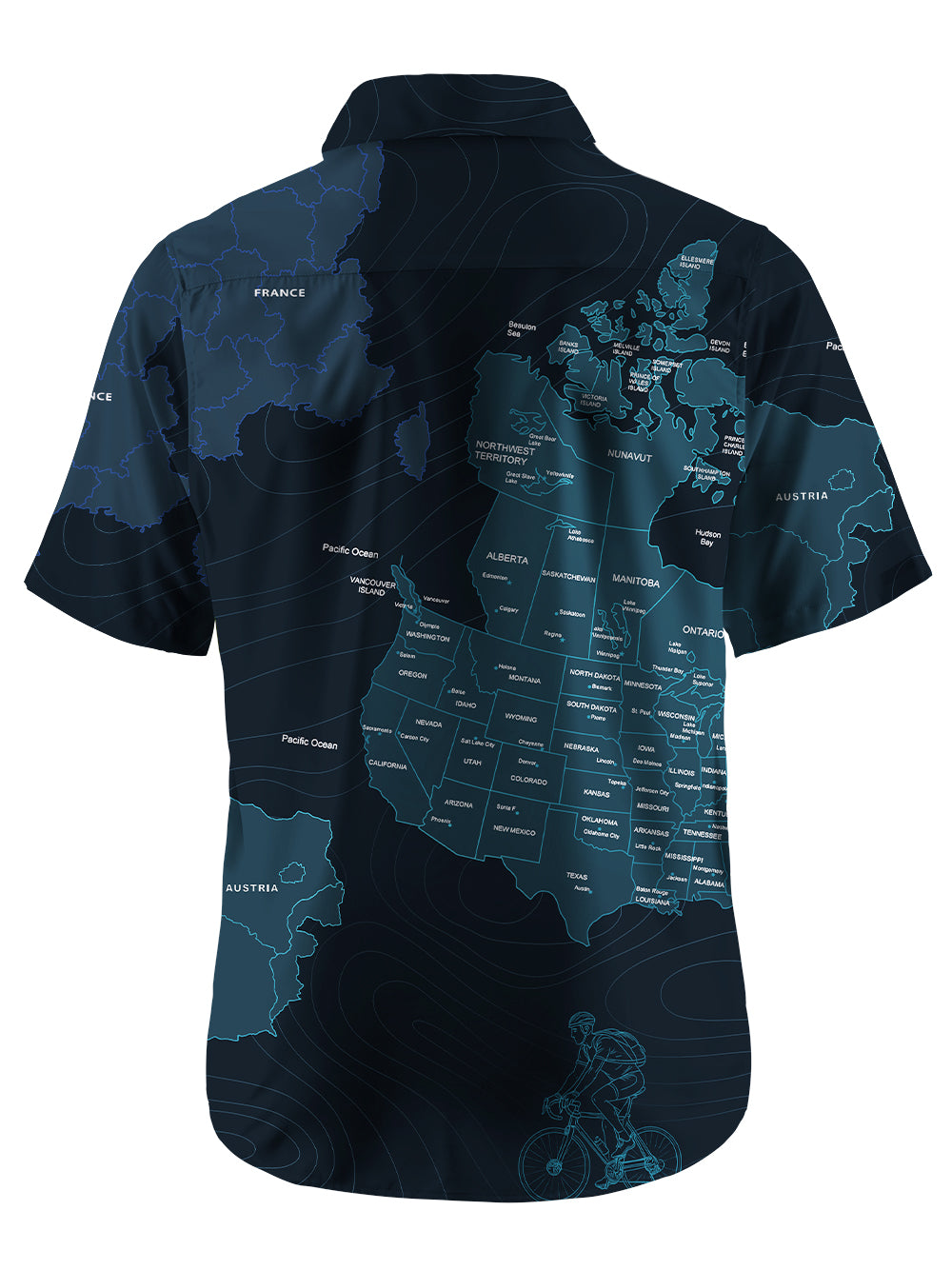 Orionride Travel Around The World Zipper Pockets Ultra Lightweight Short Sleeves Gravel Shirt