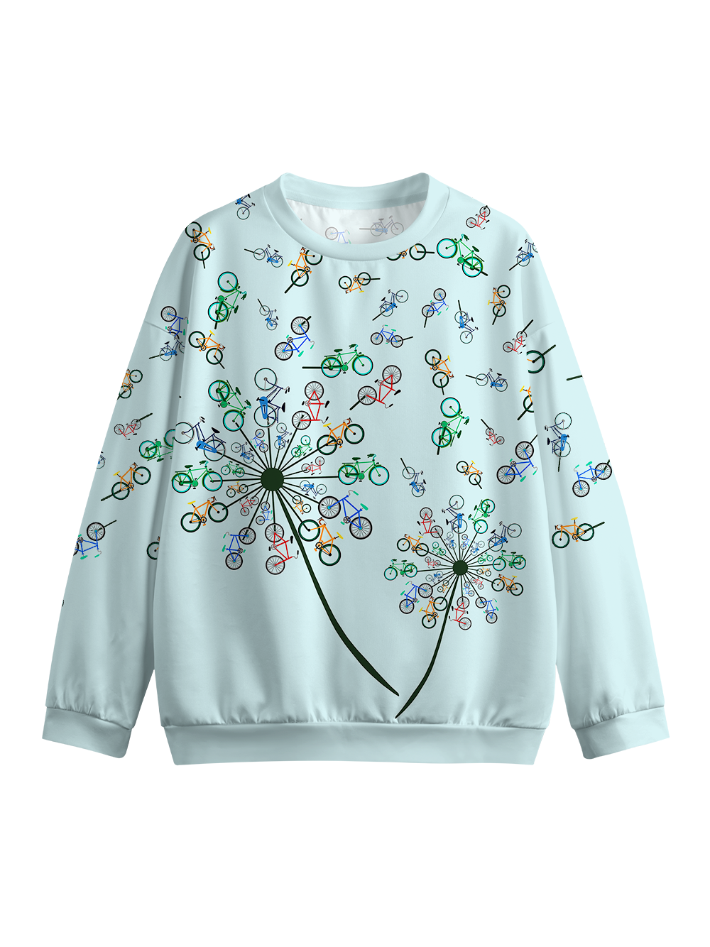 Orionride Dandelion Bike Crew Neck Pullover Sweatshirt