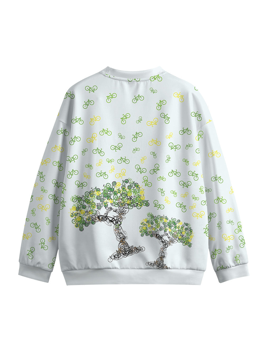 Orionride Bicycle Tree Crew Neck Pullover Sweatshirt