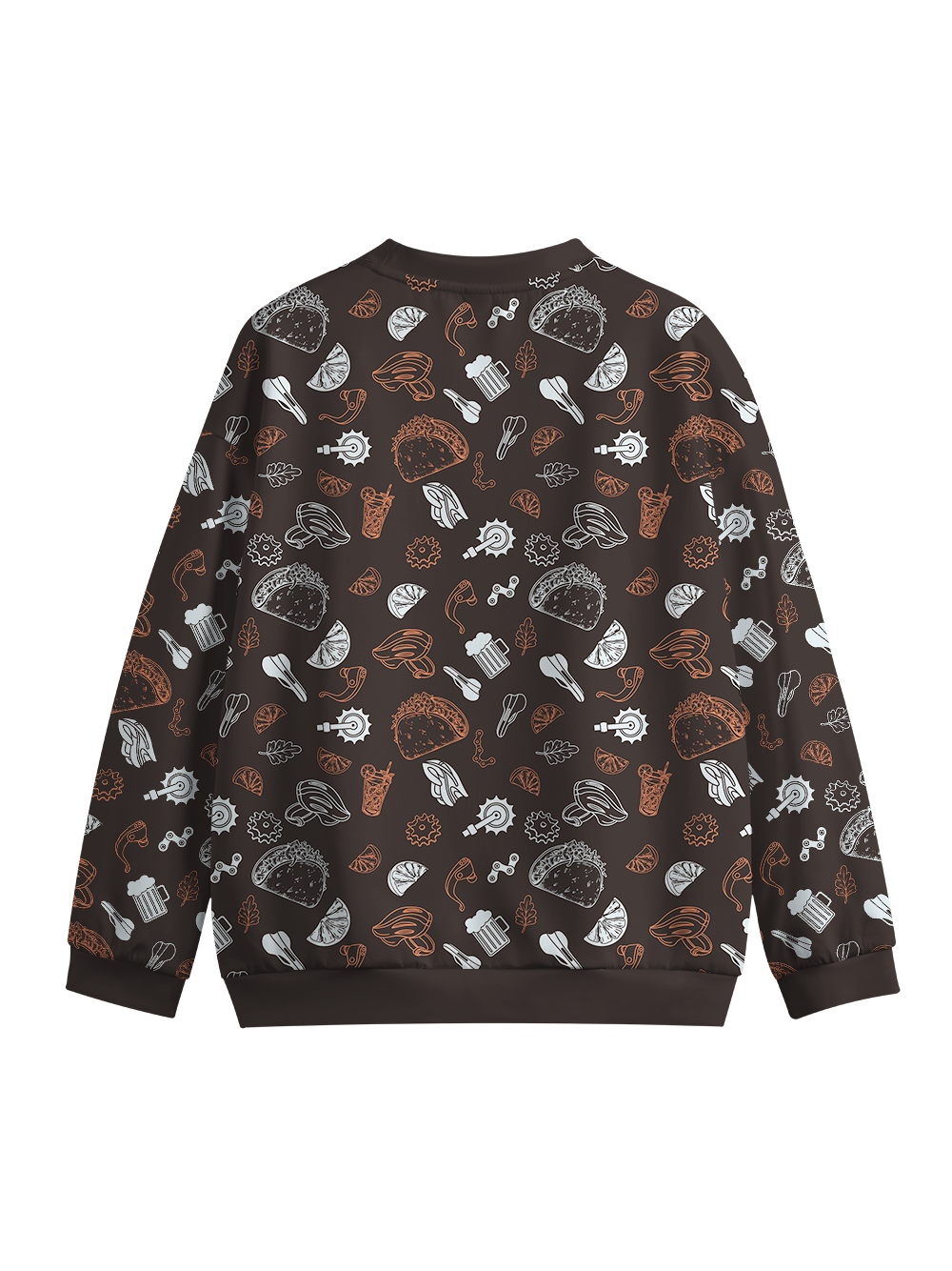 Orionride Food Party Crew Neck Pullover Sweatshirt