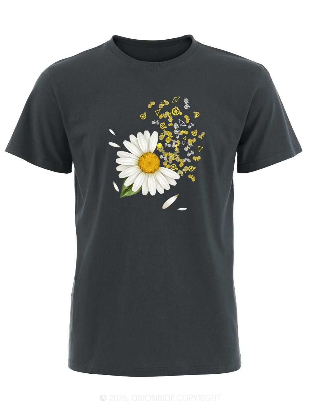 Orionride Daisies Scattered Short Sleeves Bike T-Shirt