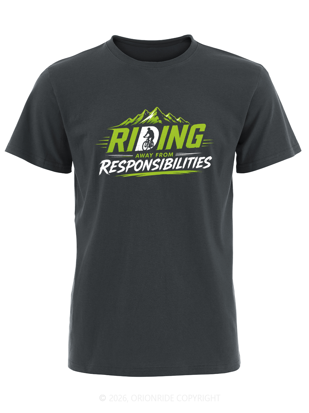 Orionride Green Mountain Outline Short Sleeves Bike T-Shirt