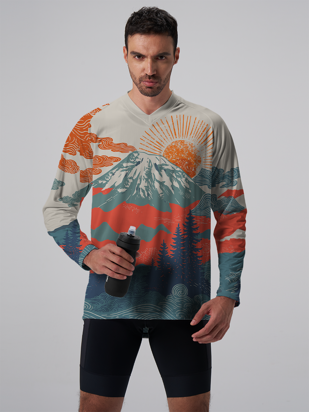Orionride Sunset Scenery Long Sleeve Downhill Jersey