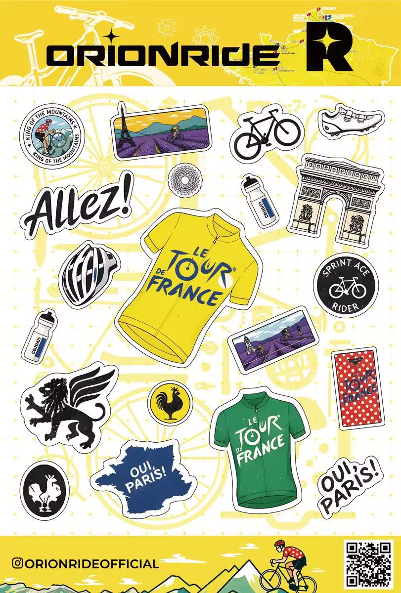 Orionride Around The World Cycling Sticker