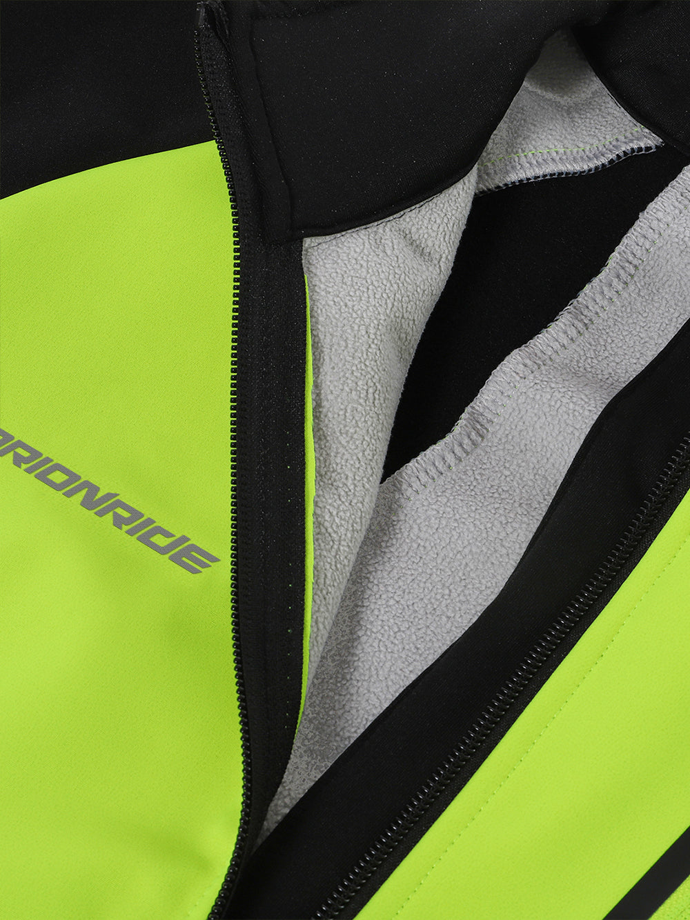 Orionride Cycling Stand Collar Warm Fleece Soft Shell Jacket Green