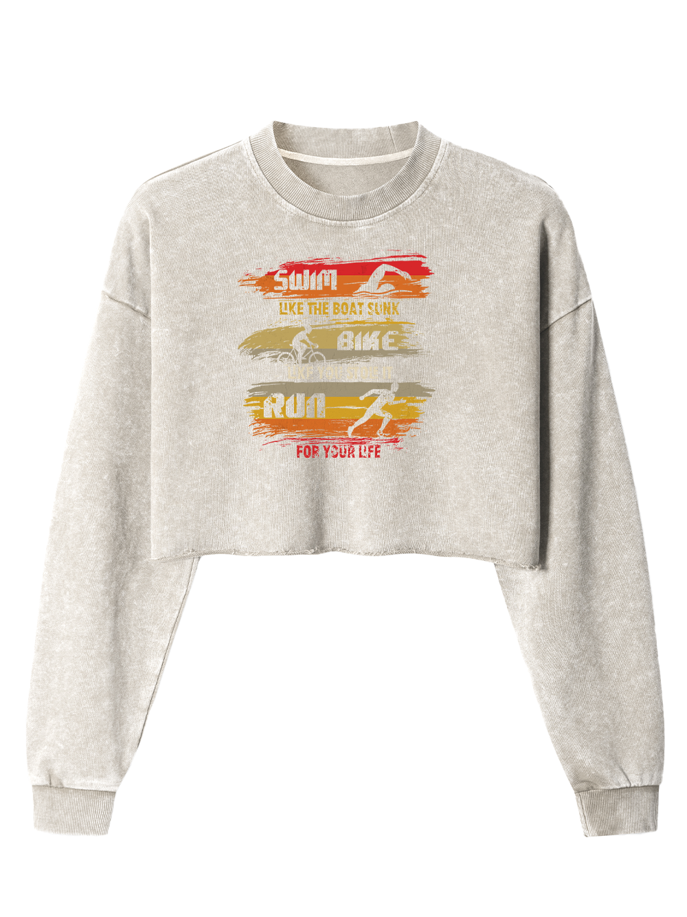 Orionride Triathlon Women's Washed Crop Sweatshirt