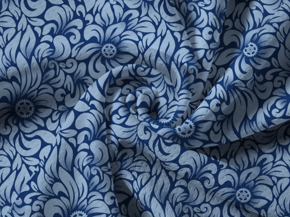 Orionride Swaying Flowers Long Sleeve Half Zipper Mountain Bike Jersey