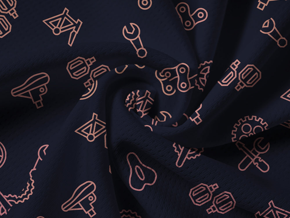 Orionride Gradient Parts Long Sleeve Half Zipper Mountain Bike Jersey