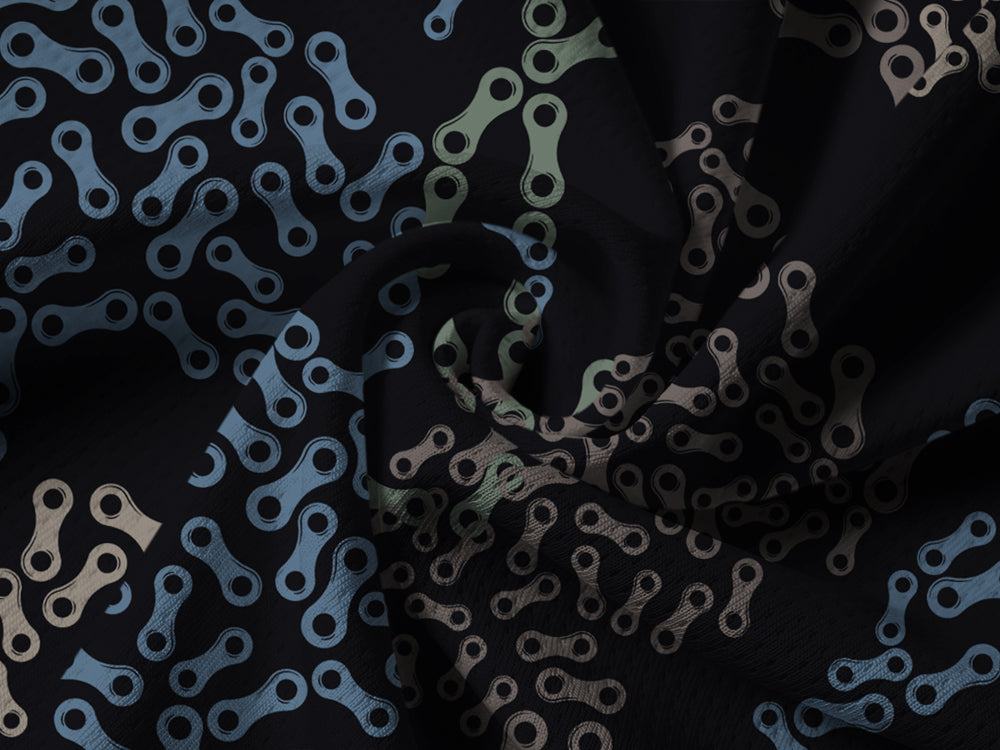 Orionride Chain Flamingos Long Sleeve Half Zipper Mountain Bike Jersey