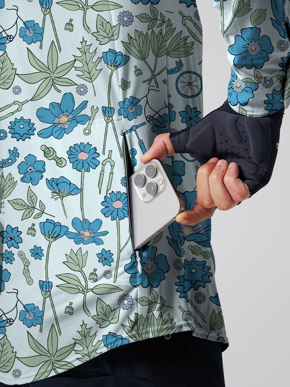 Orionride Garden Path Men's Stretchy Breathable Long Sleeve Gravel Shirt