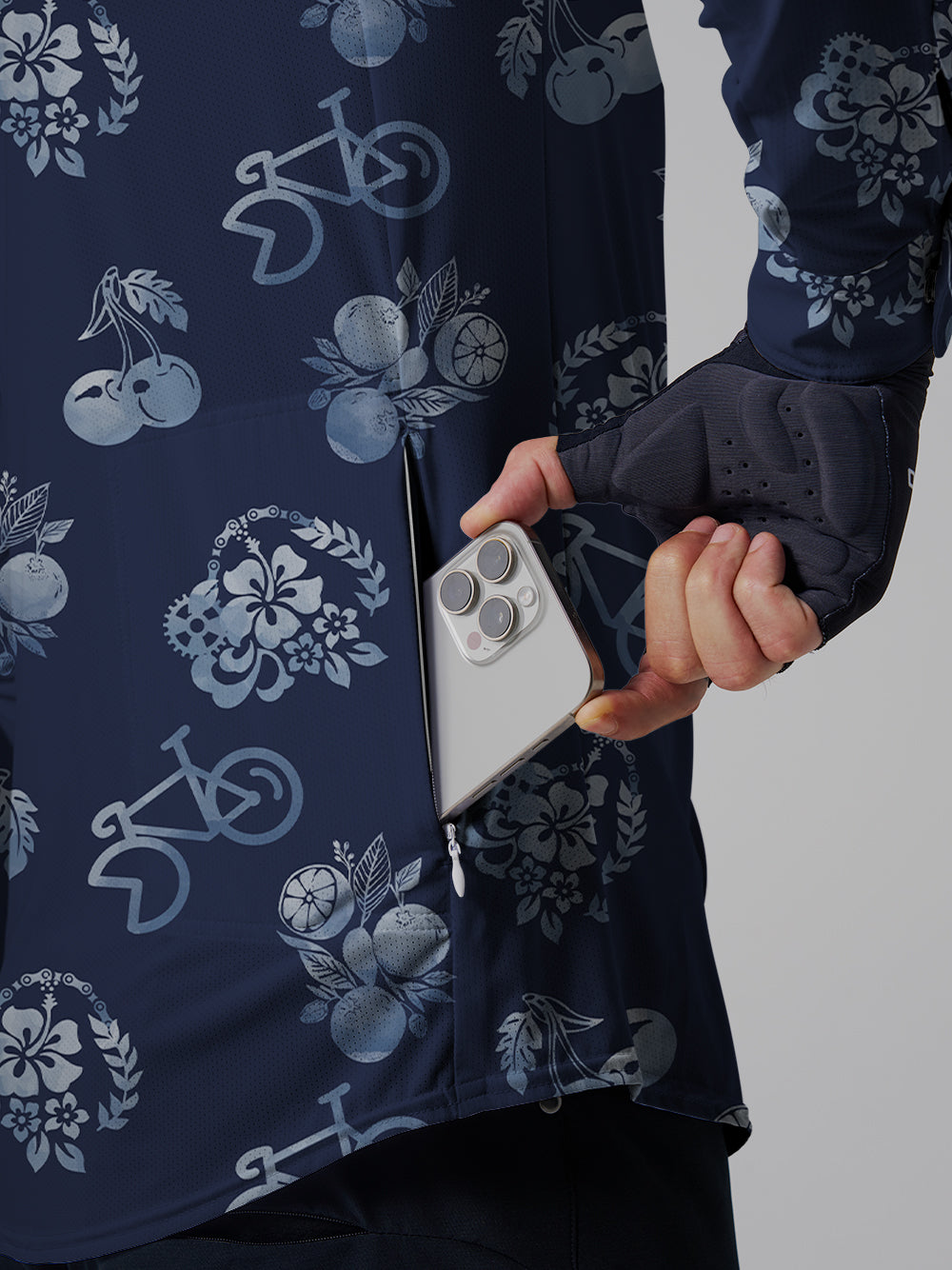 Orionride Sweet Orange Men's Stretchy Breathable Long Sleeve Gravel Shirt