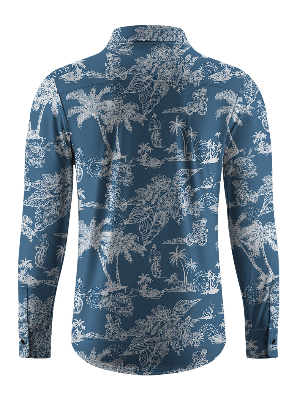 Orionride Passionate Island Men's Stretchy Breathable Long Sleeve Gravel Shirt