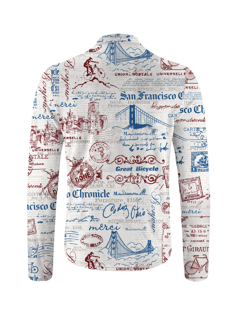 Orionride San Francisco Stories Long Sleeve Half Zipper Mountain Bike Jersey