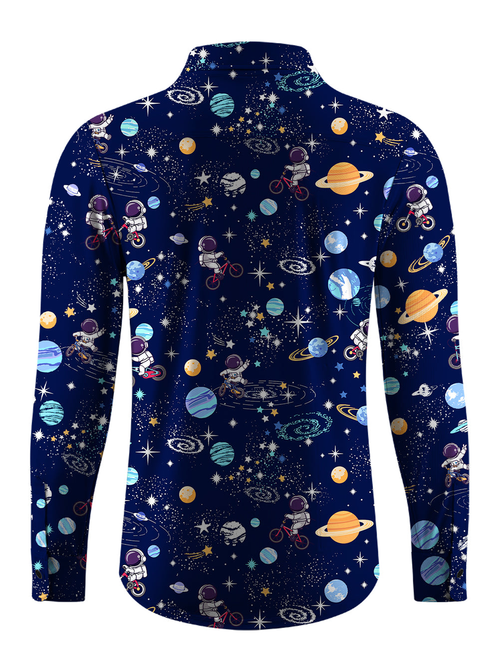 Orionride Space Travel Men's Stretchy Breathable Long Sleeve Gravel Shirt