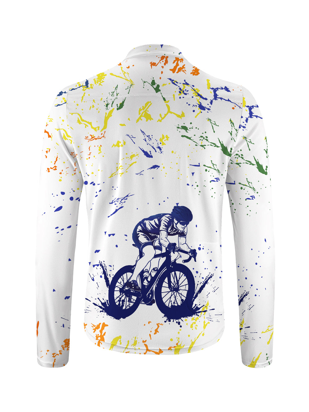 Orionride Ink Art Long Sleeve Half Zipper Mountain Bike Jersey