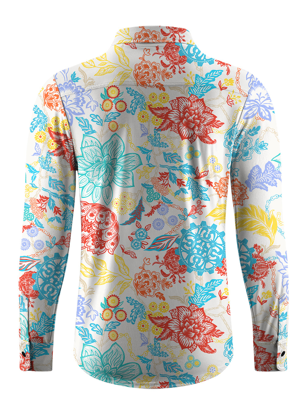 Orionride Tranquil Garden Men's Stretchy Breathable Long Sleeve Gravel Shirt