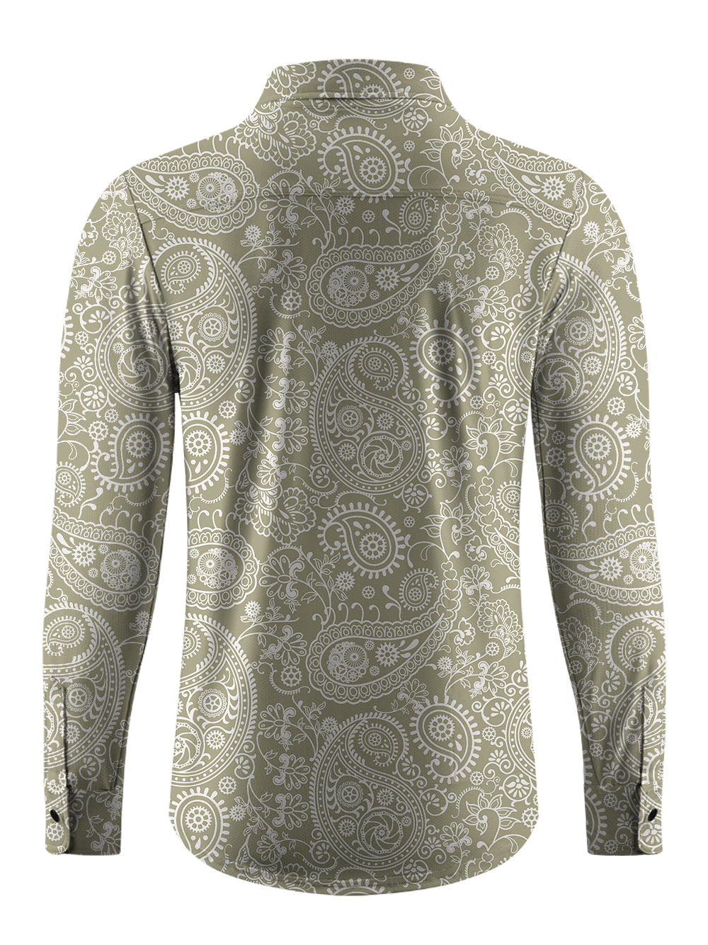 Orionride Wonderful Cashew Flower Men's Stretchy Breathable Long Sleeve Gravel Shirt