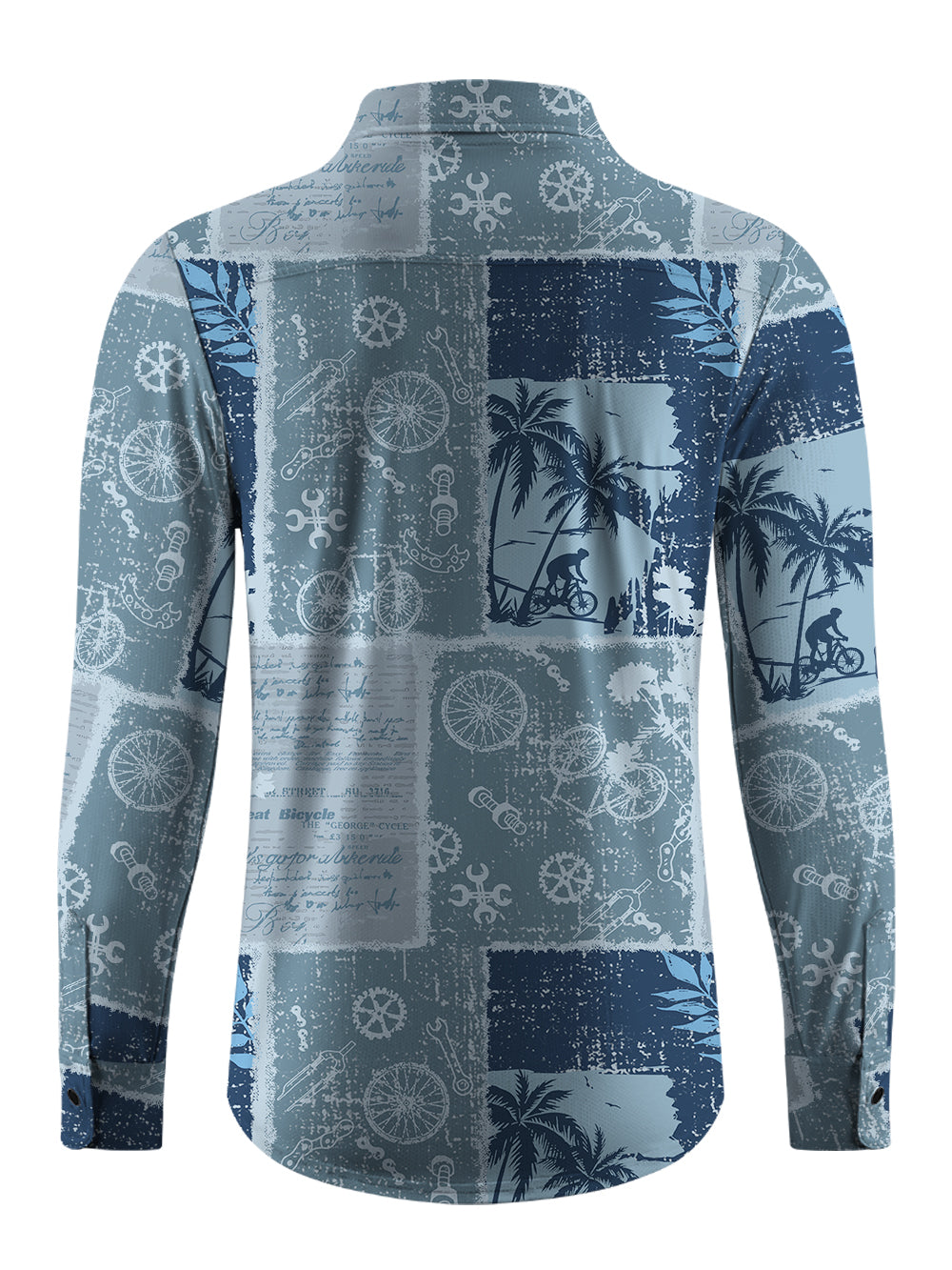 Orionride Cycling Newspaper Men's Stretchy Breathable Long Sleeve Gravel Shirt