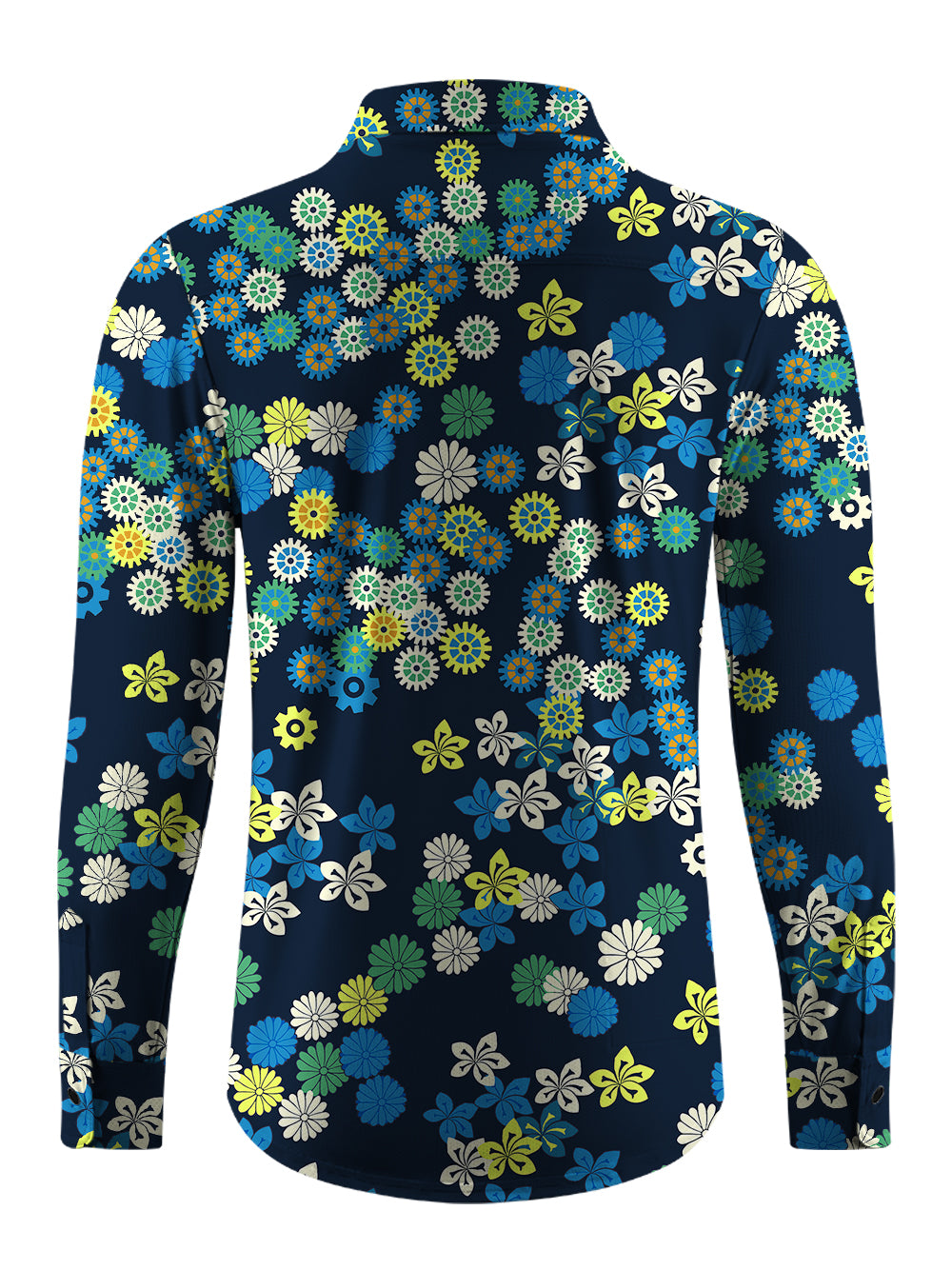 Orionride Charming Daisy Men's Stretchy Breathable Long Sleeve Gravel Shirt