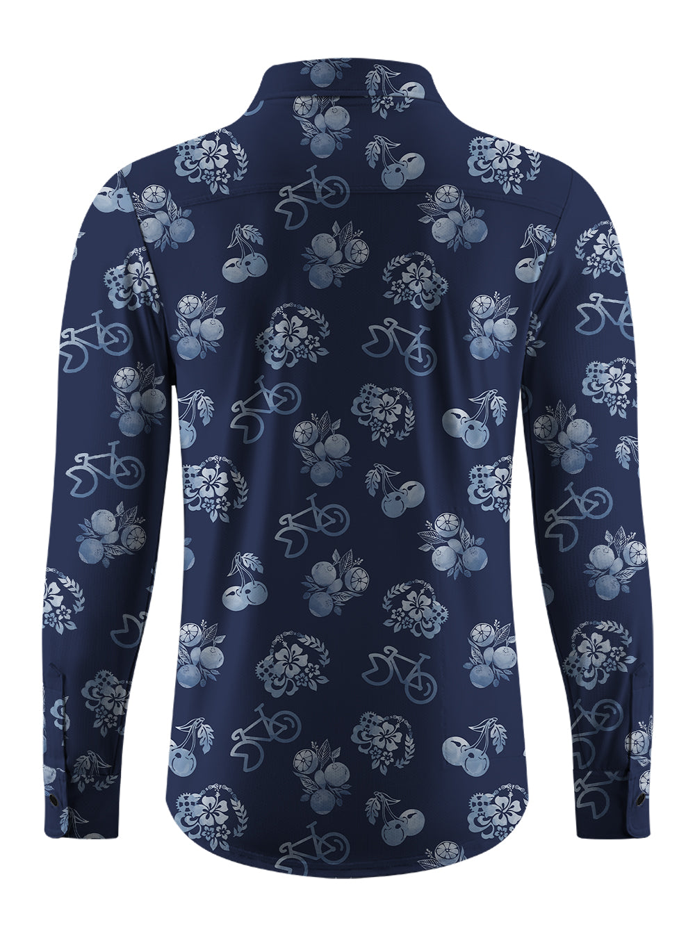 Orionride Sweet Orange Men's Stretchy Breathable Long Sleeve Gravel Shirt