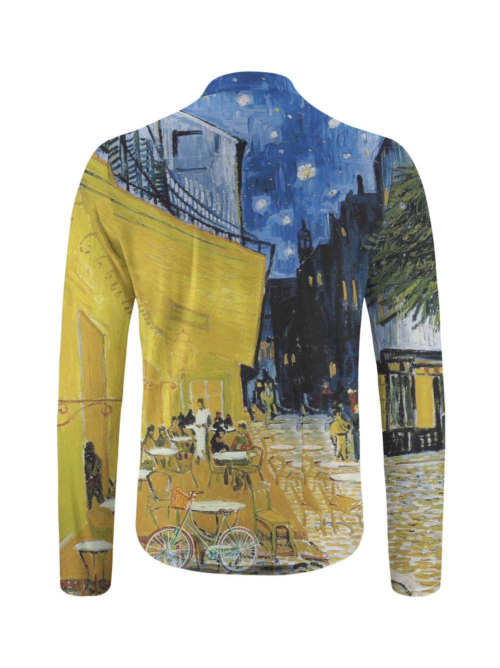 Orionride Van Gogh Clock Long Sleeve Half Zipper Mountain Bike Jersey