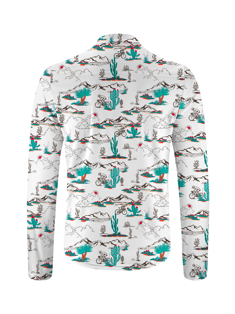 Orionride Cactus Cycling Long Sleeve Half Zipper Mountain Bike Jersey