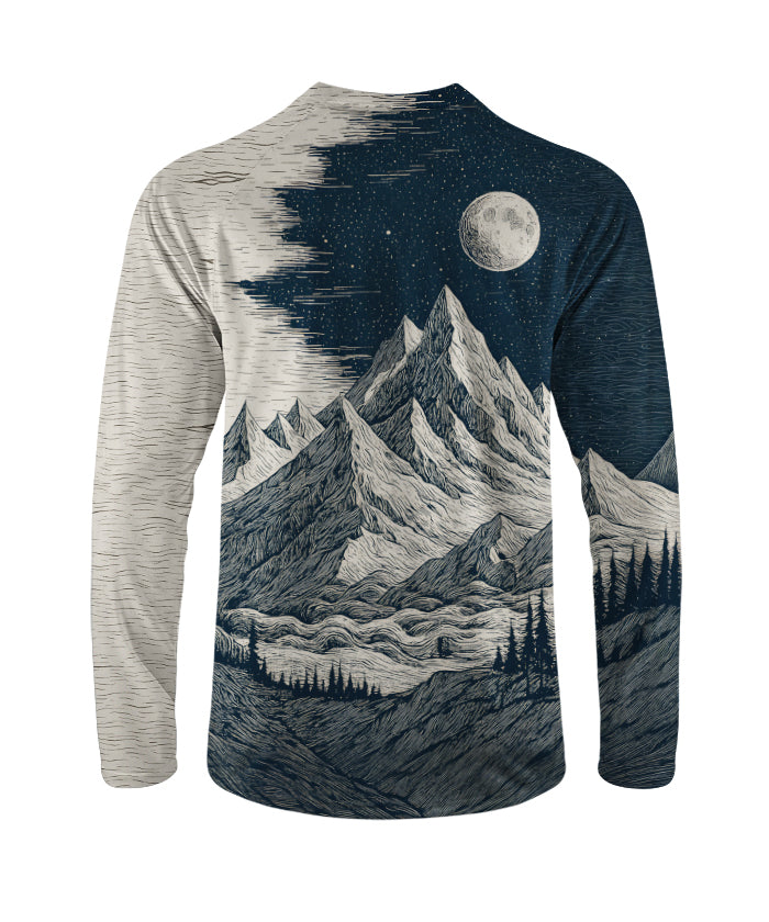 Orionride Mountains At Night Long Sleeve Downhill Jersey