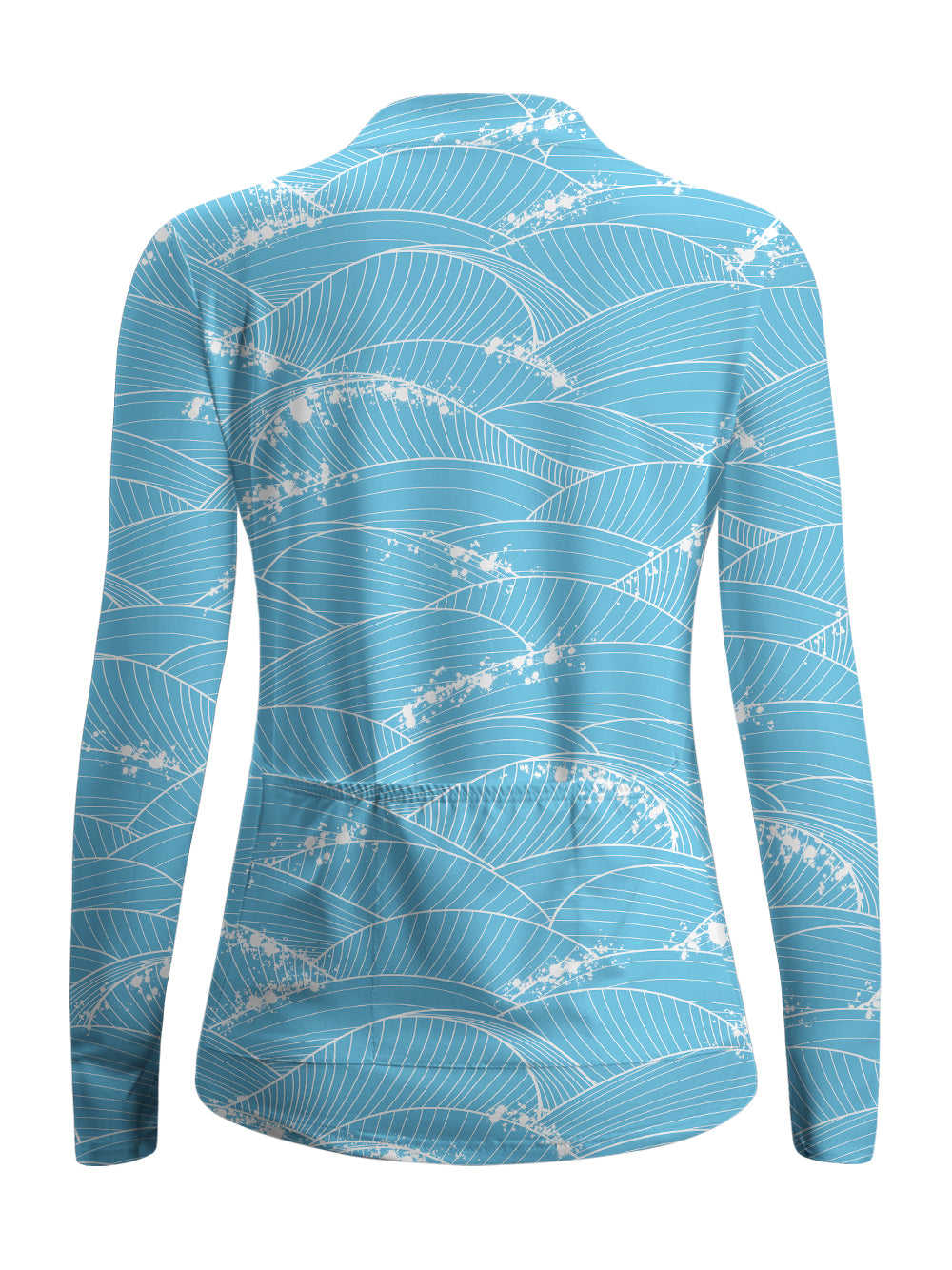 Orionride Surging Seawater Women's Quarter Zipper Long Sleeve Jersey