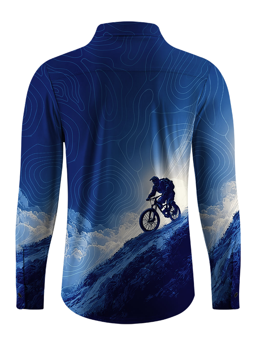 Orionride Clear Sky Men's Stretchy Breathable Long Sleeve Gravel Shirt