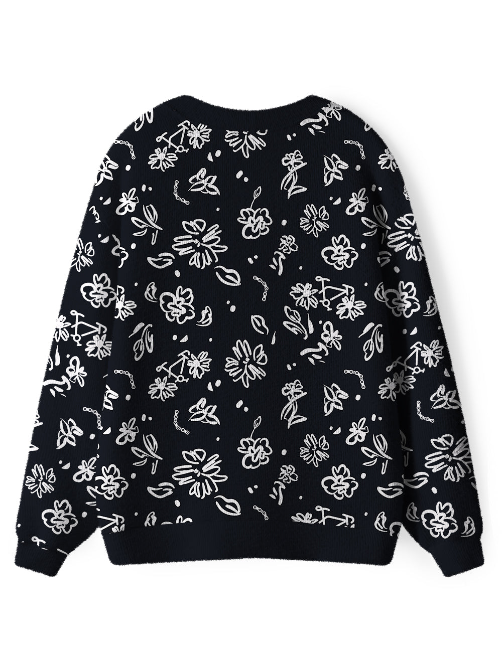 Orionride Line Flower Bicycle Women's Cardigan Knit Sweaters