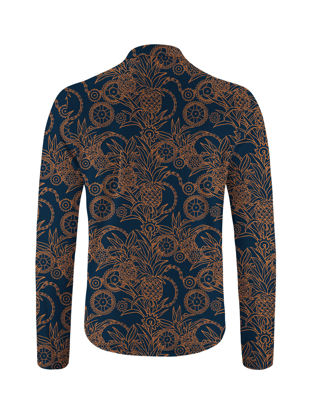 Orionride Pineapple Isle Long Sleeve Half Zipper Mountain Bike Jersey