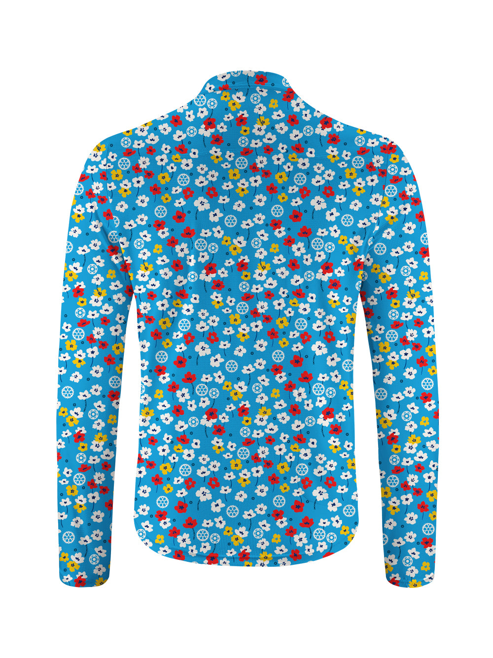 Orionride Floral Gear Long Sleeve Half Zipper Mountain Bike Jersey