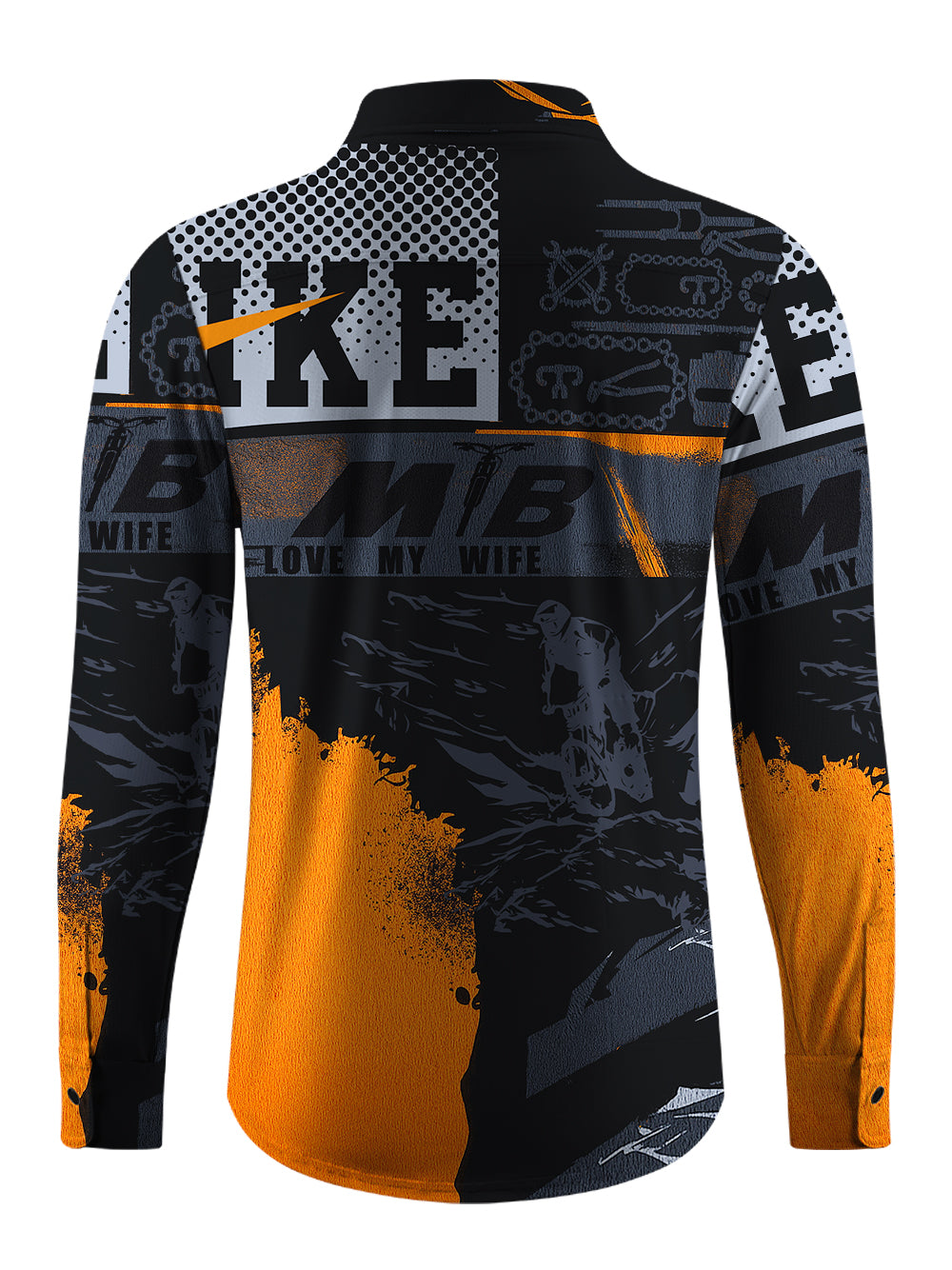 Orionride Determination To Ride Men's Stretchy Breathable Long Sleeve Gravel Shirt