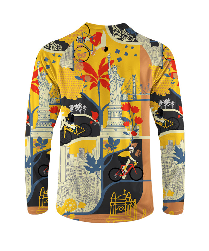 Orionride Cycling Scenery Long Sleeve Downhill Jersey