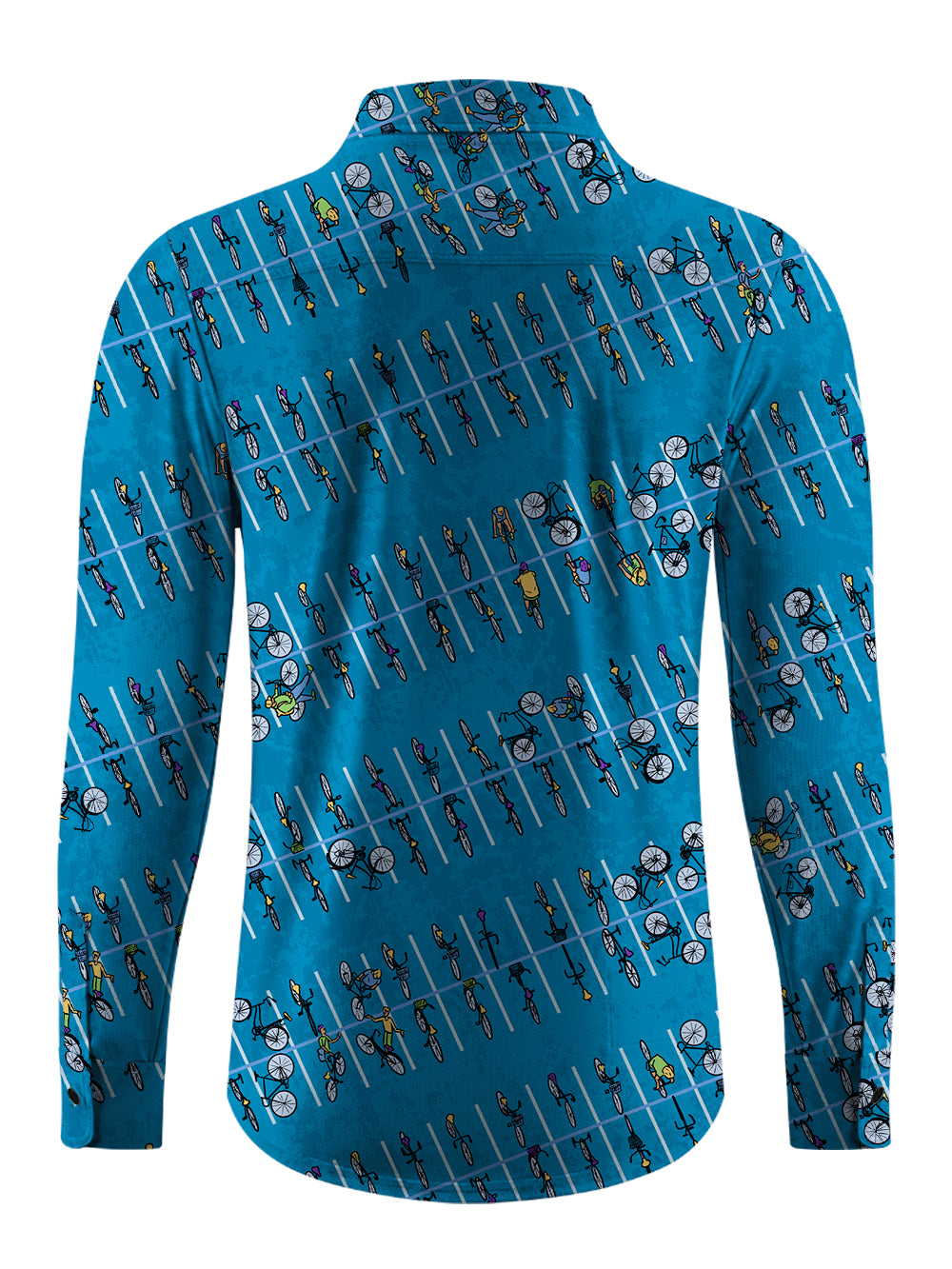 Orionride Bicycle Parking Lot Men's Stretchy Breathable Long Sleeve Gravel Shirt