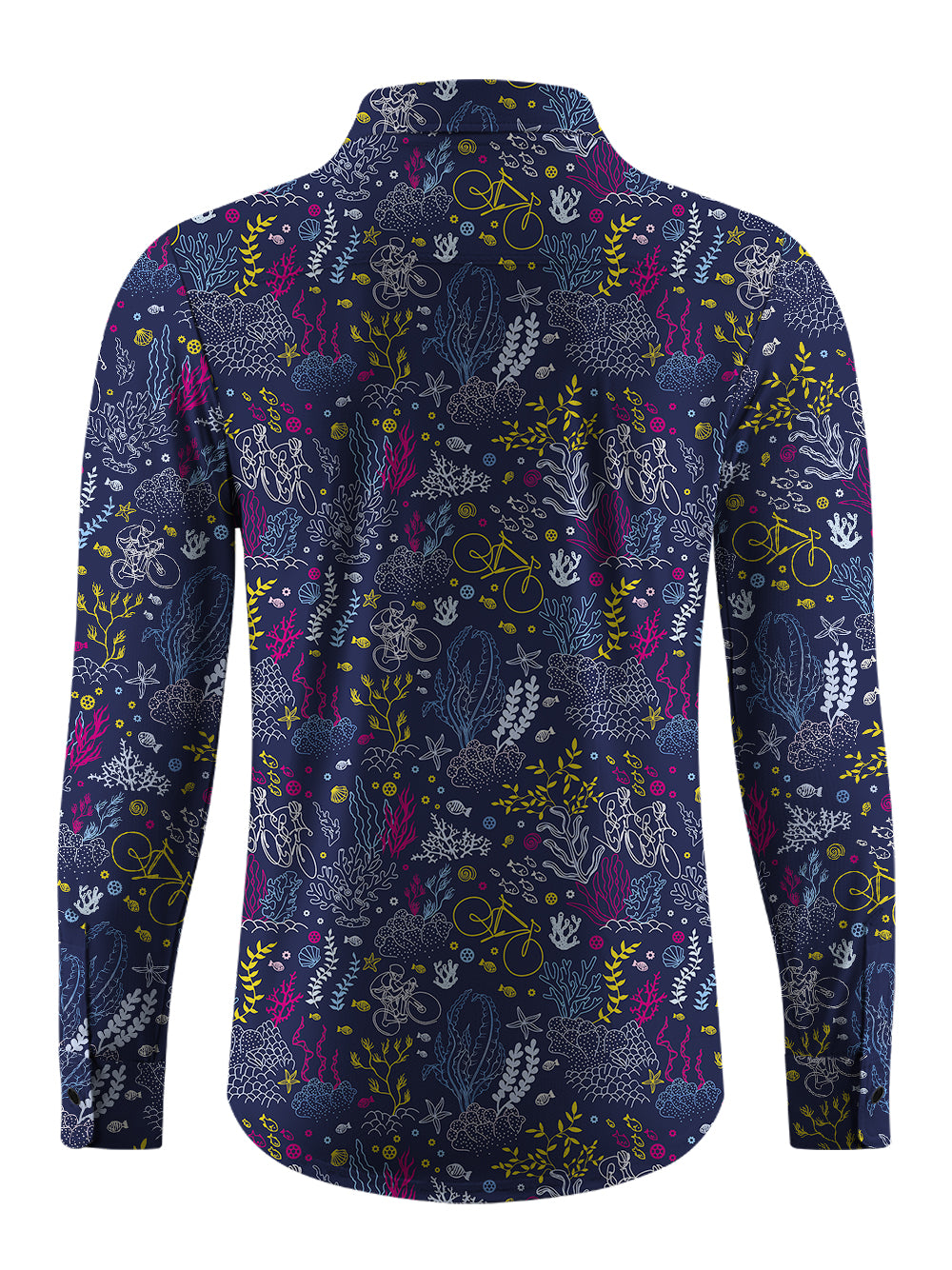 Orionride Coral Bike Men's Stretchy Breathable Long Sleeve Gravel Shirt