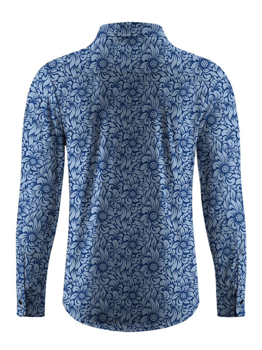 Orionride Swaying Flowers Men's Stretchy Breathable Long Sleeve Gravel Shirt