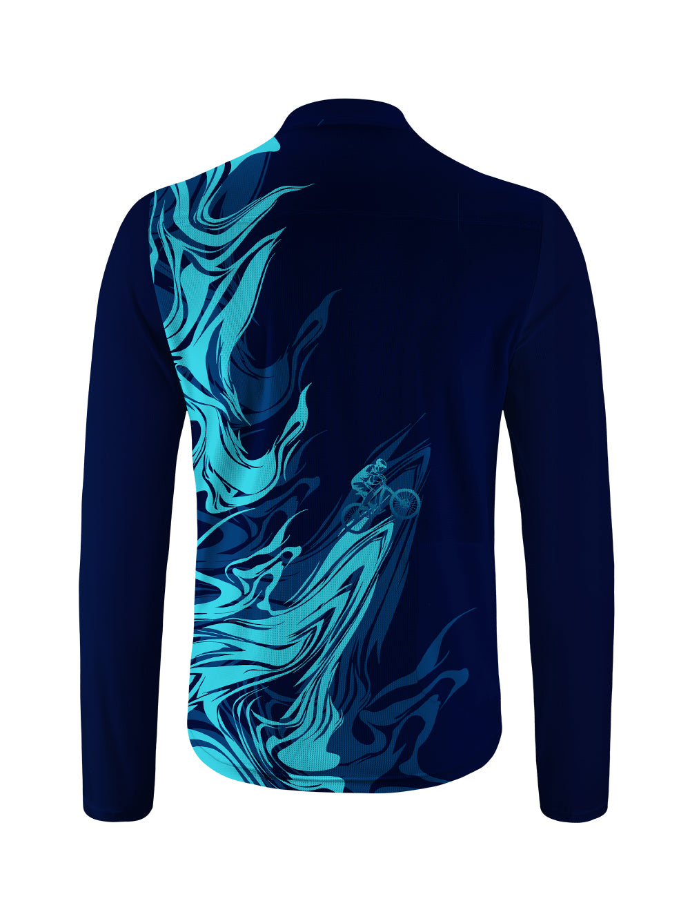 Orionride Water Ripples Long Sleeve Half Zipper Mountain Bike Jersey