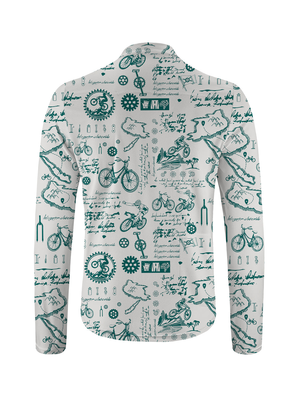 Orionride Cycling Diary Long Sleeve Half Zipper Mountain Bike Jersey