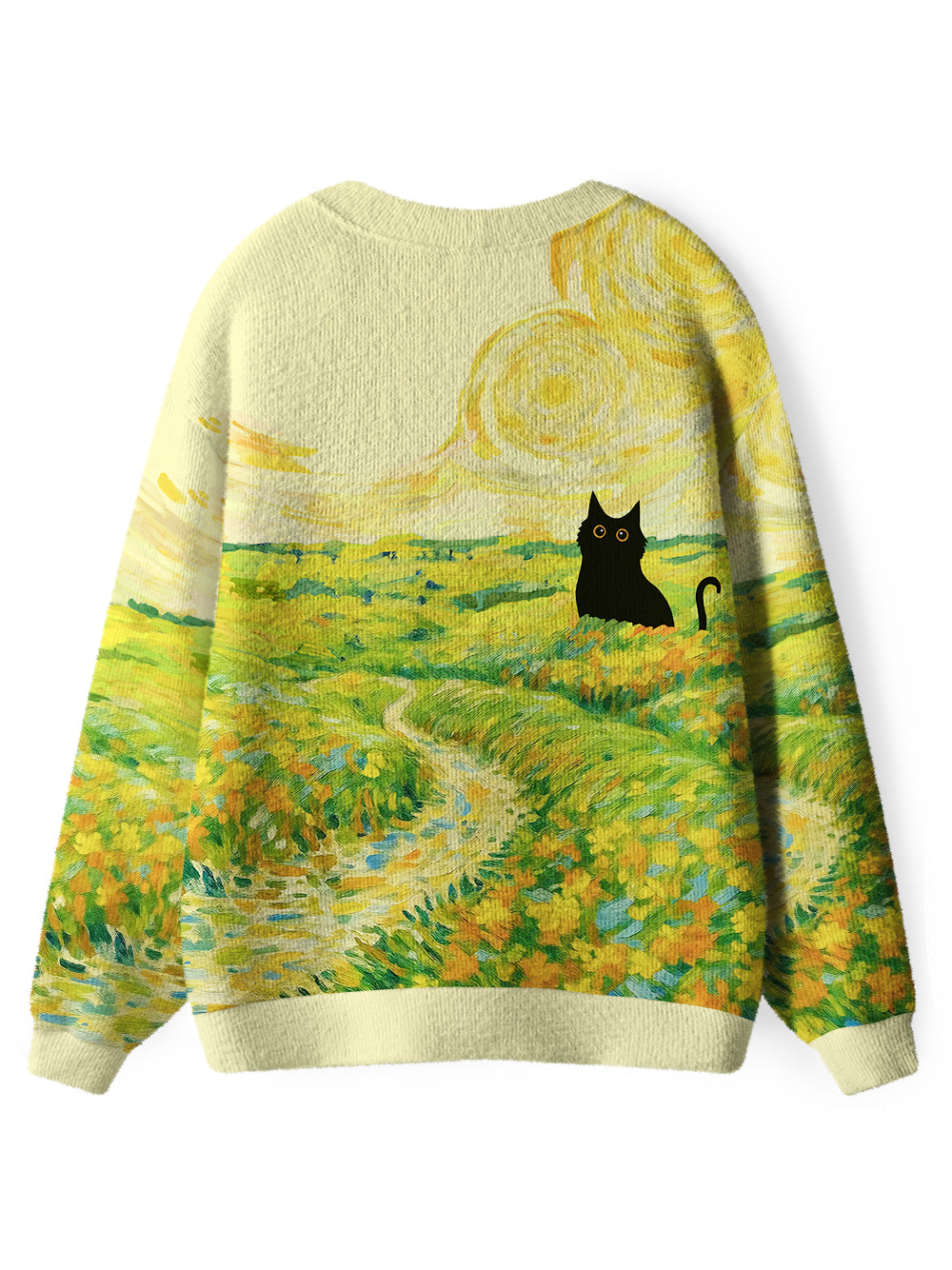 Orionride Cat Hiding Women's Cardigan Knit Sweaters