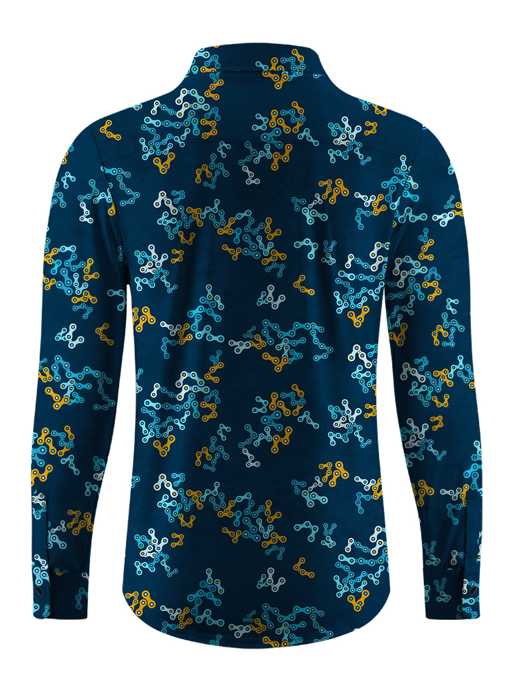 Orionride Interwoven Chains Men's Stretchy Breathable Long Sleeve Gravel Shirt