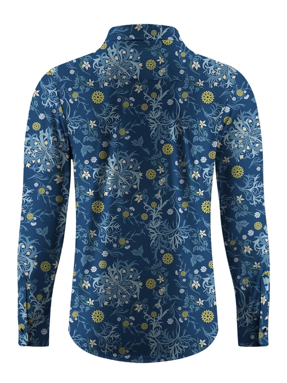 Orionride Leafy Gears Men's Stretchy Breathable Long Sleeve Gravel Shirt