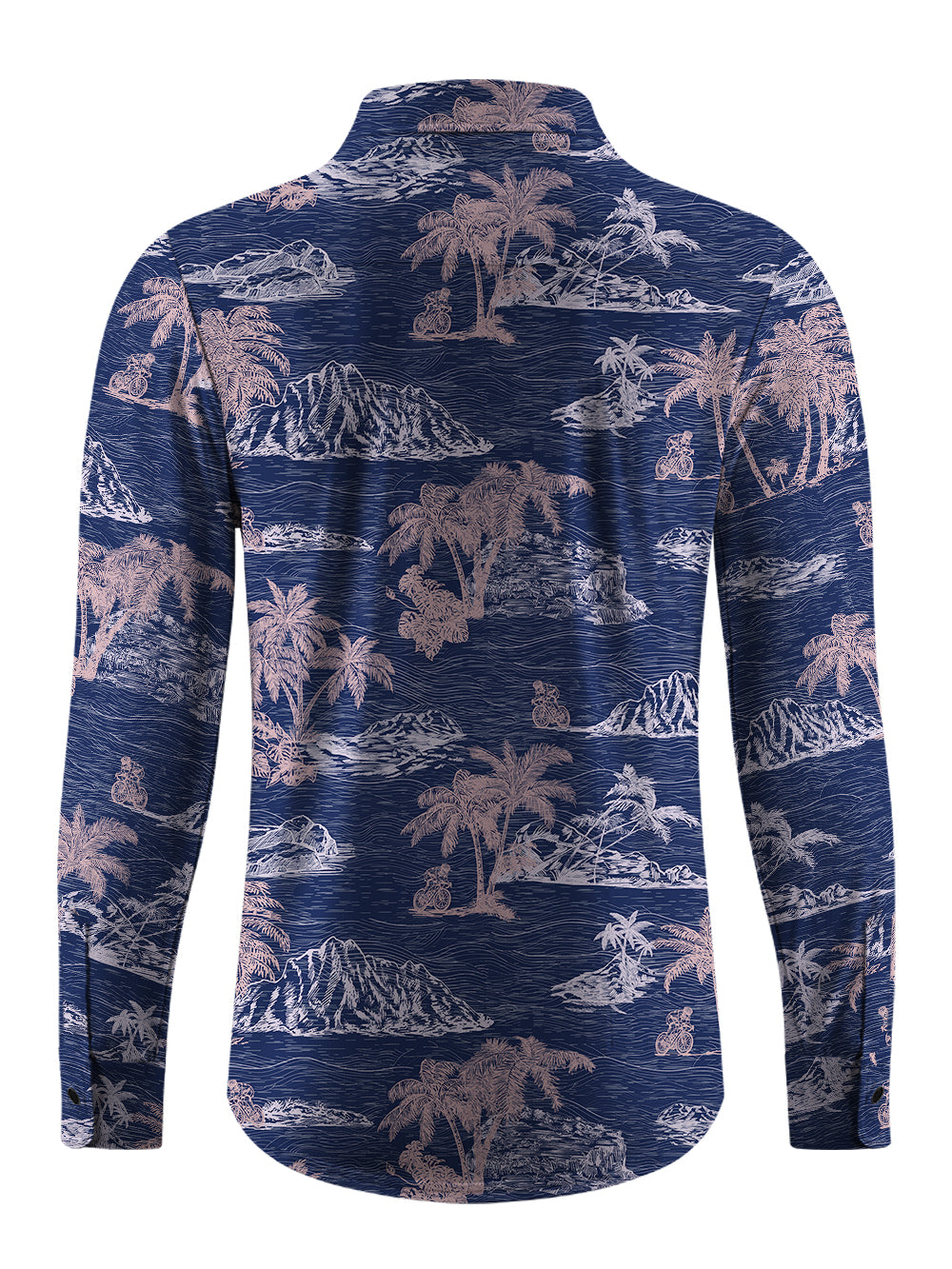 Orionride Secluded Island Men's Stretchy Breathable Long Sleeve Gravel Shirt