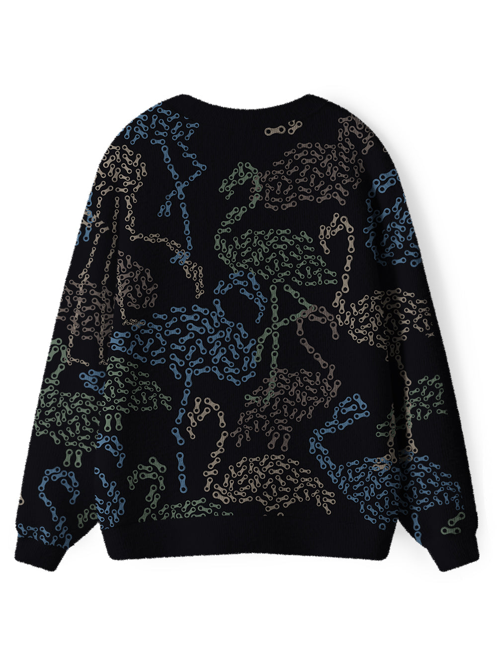 Orionride Chain Flamingos Men's Cardigan Knit Sweaters
