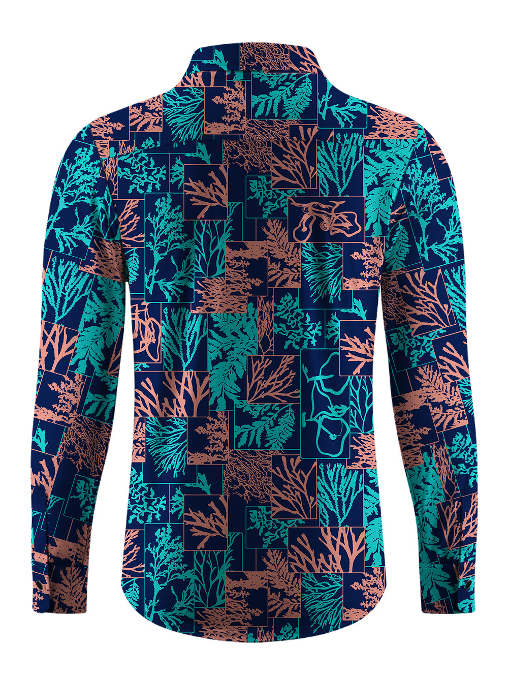 Orionride Coral Reef Cycling Men's Stretchy Breathable Long Sleeve Gravel Shirt