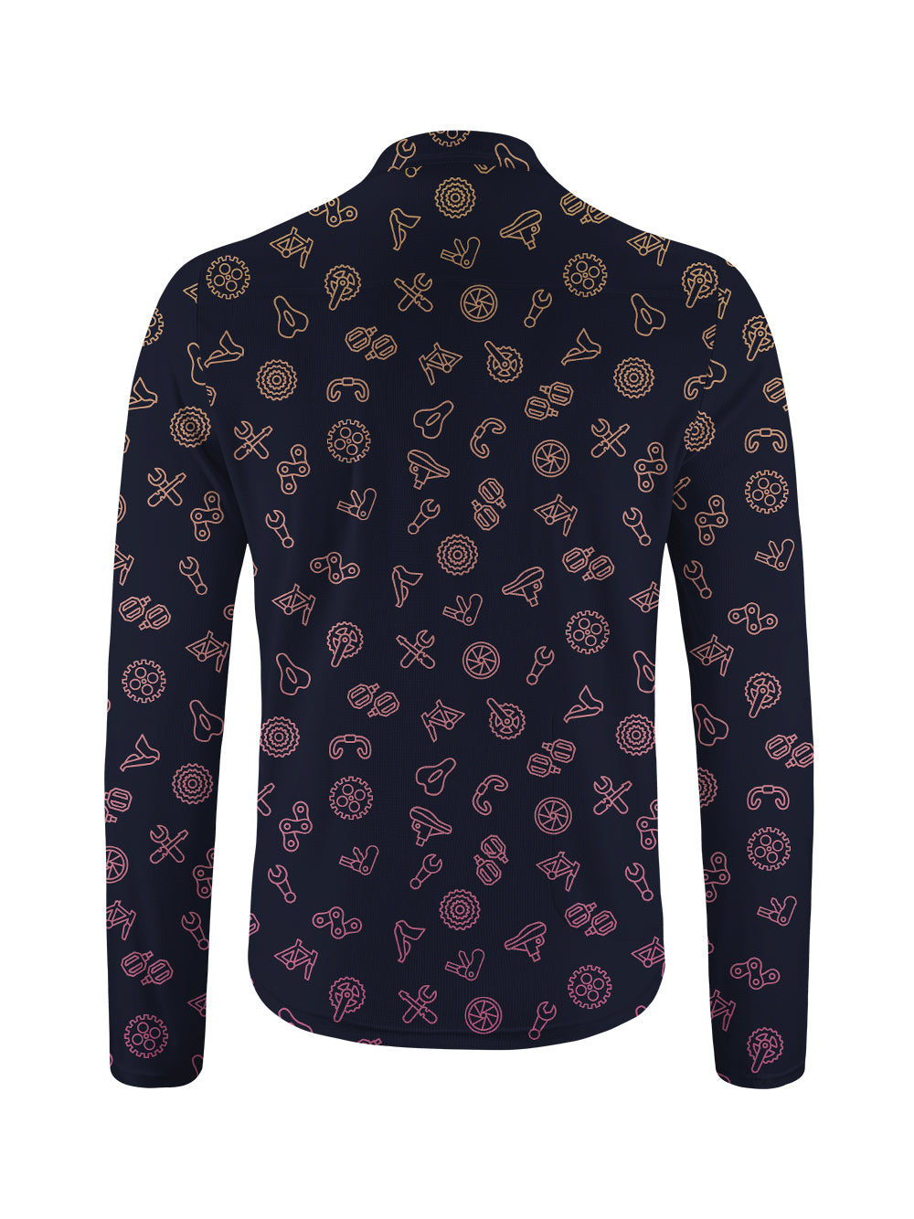 Orionride Gradient Parts Long Sleeve Half Zipper Mountain Bike Jersey