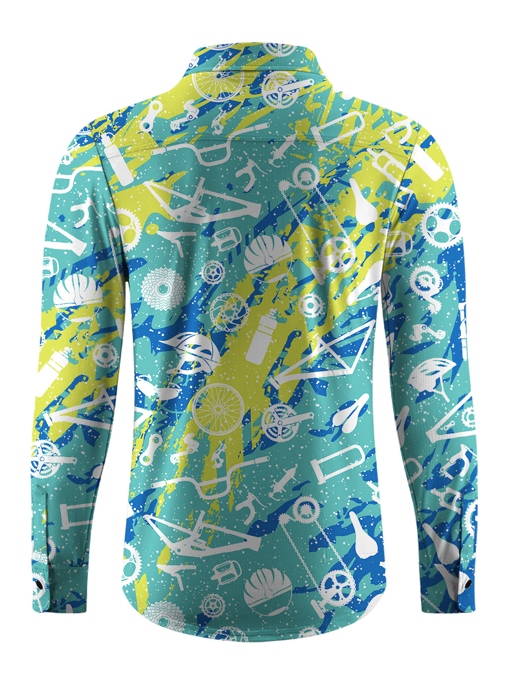 Orionride Graffiti Parts Men's Stretchy Breathable Long Sleeve Gravel Shirt