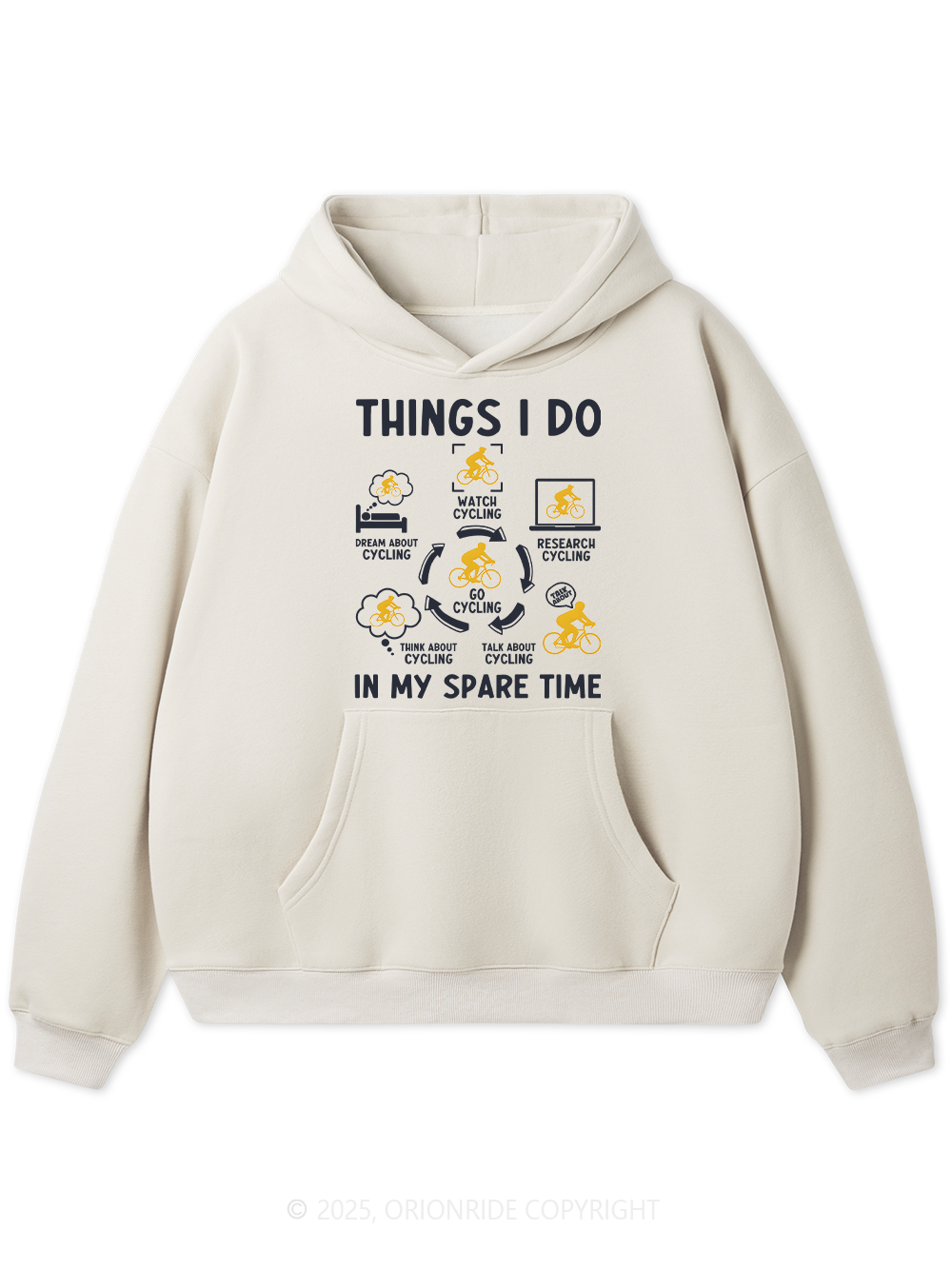 Orionride Cycling Schedule Fleece Hoodie
