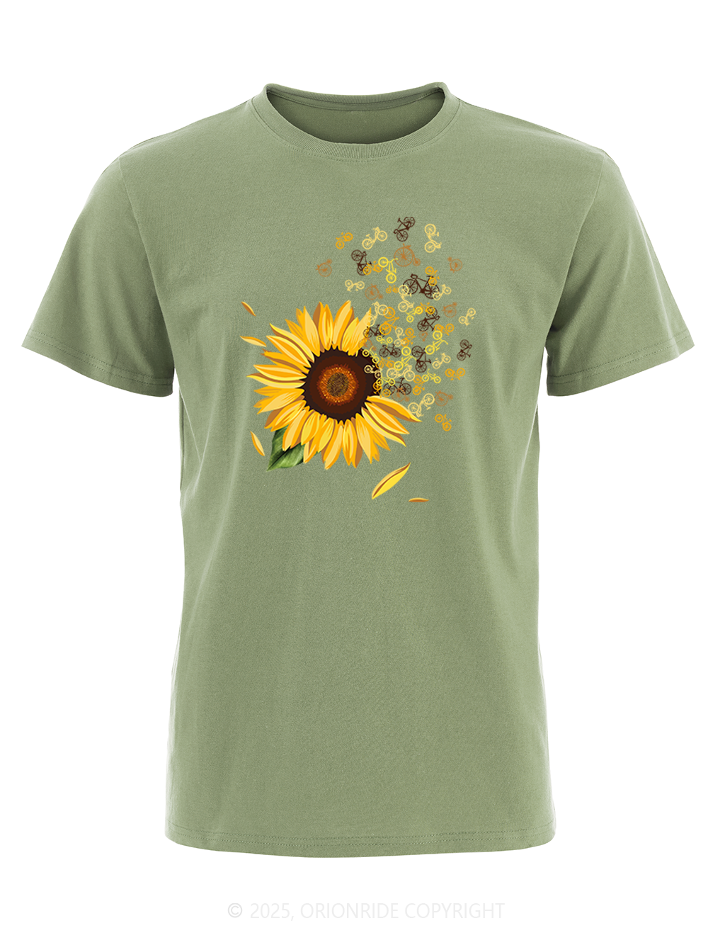 Orionride Blooming Sunflowers Short Sleeves Bike T-Shirt